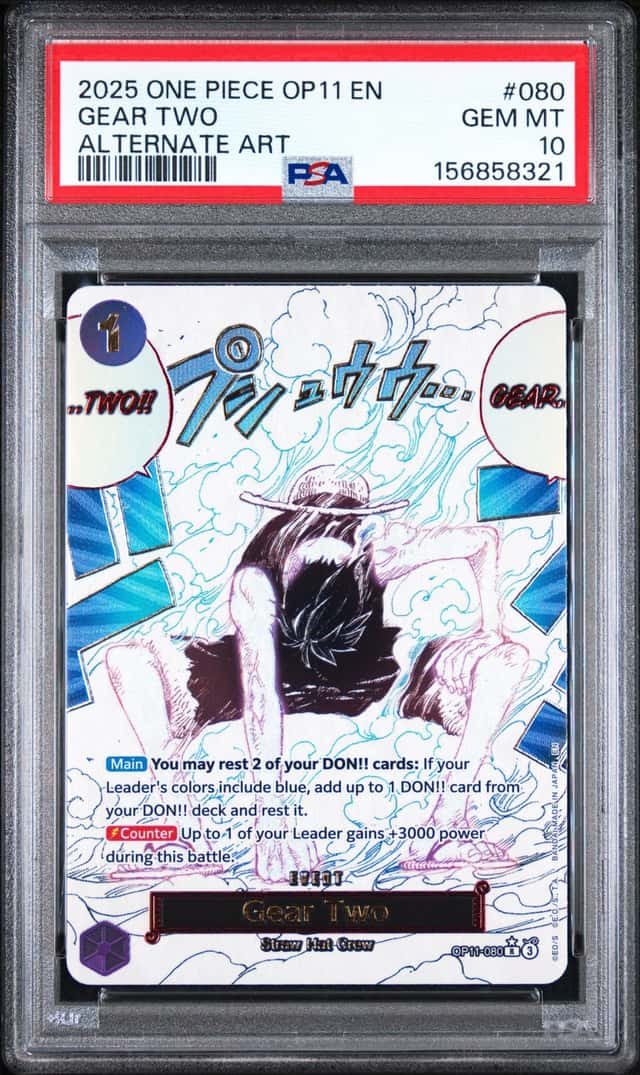 One Piece Gear Two Alternate Art OP11-080 PSA 10 Gem Mint
