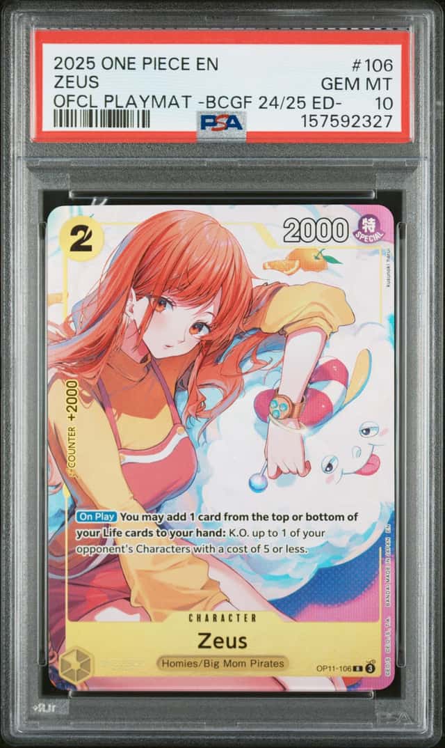 2025 One Piece Promo Official Playmat Set Bandai Card Games Fest 24 To 25 Zeus #OP11-106