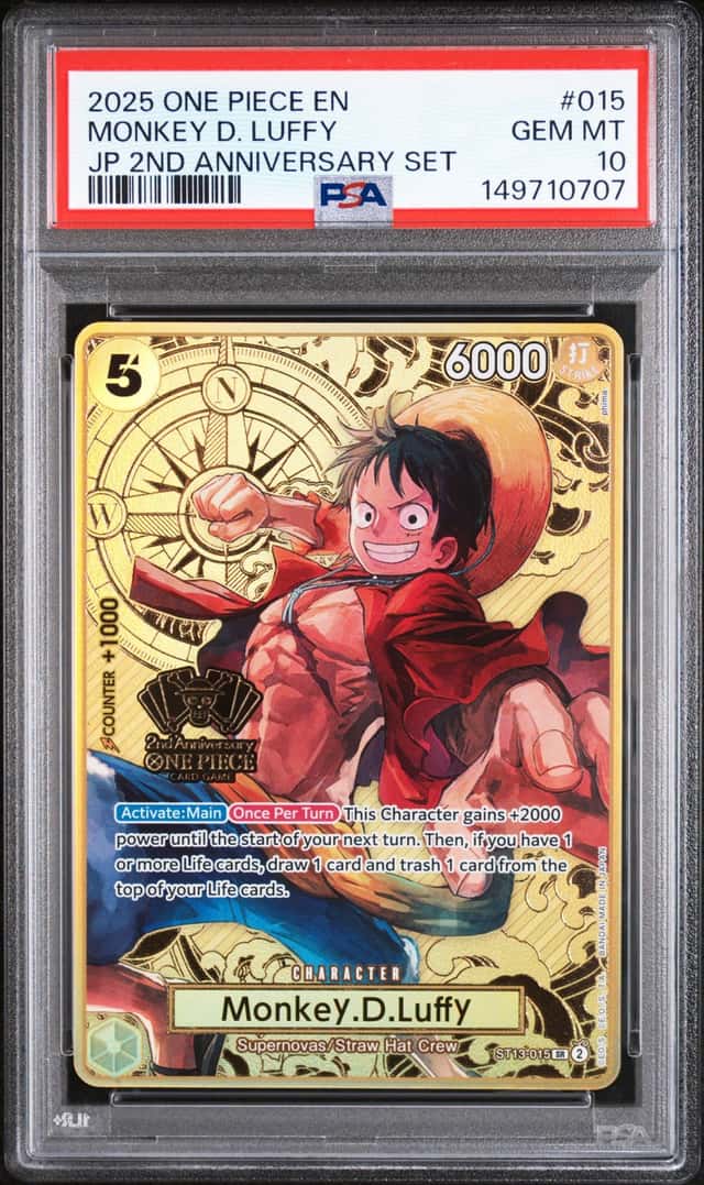 2025 One Piece Promo Japanese 2nd Anniversary Set Monkey D. Luffy #ST13015