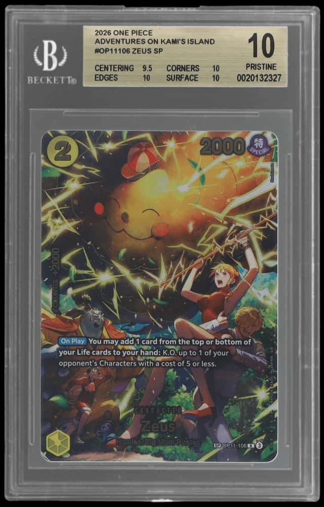2026 One Piece Adventures On Kami's Island Special Alternate Art Zeus #OP11106