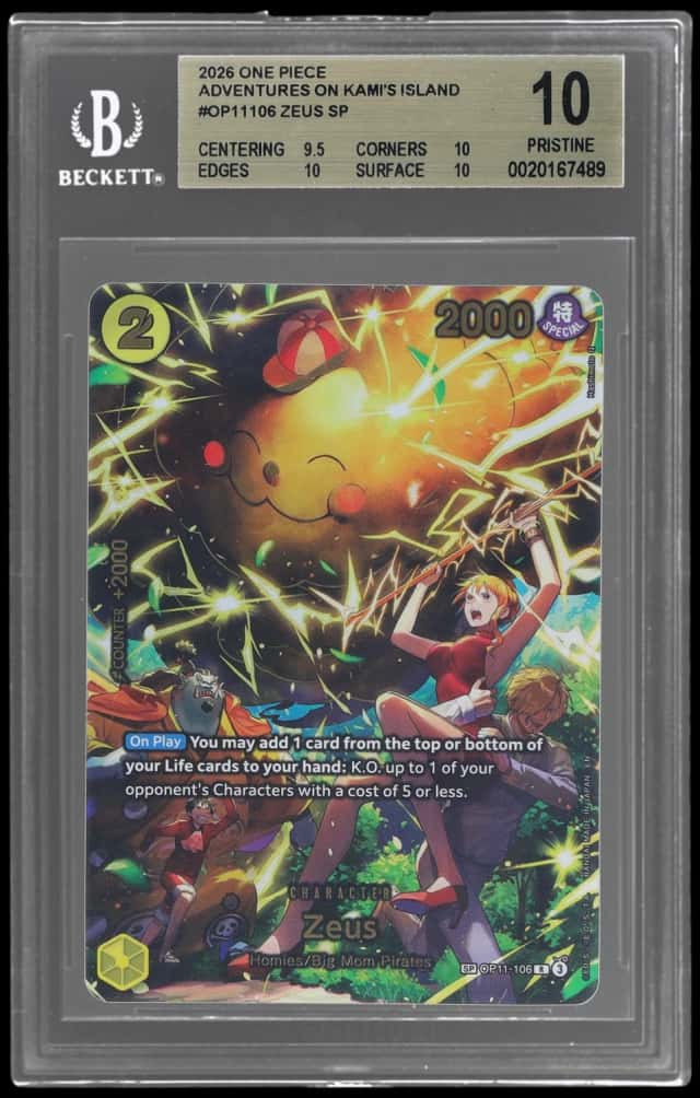 2026 One Piece Adventures On Kami's Island Special Alternate Art Zeus #OP11106