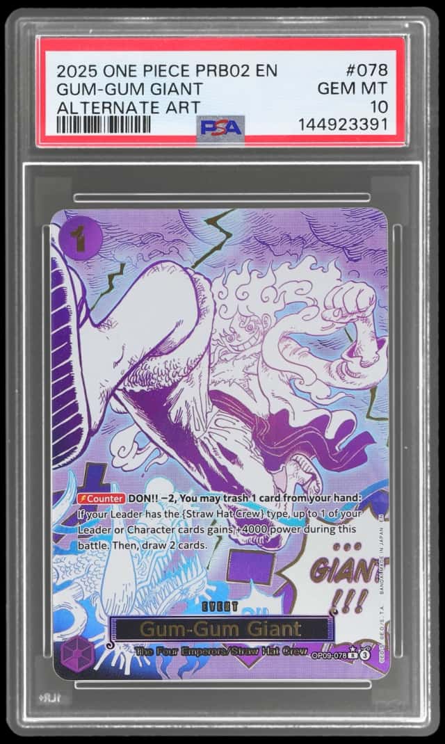 2025 One Piece the Best Premium Booster Volume 2 Alternate Art Gum Gum Giant #OP09-078