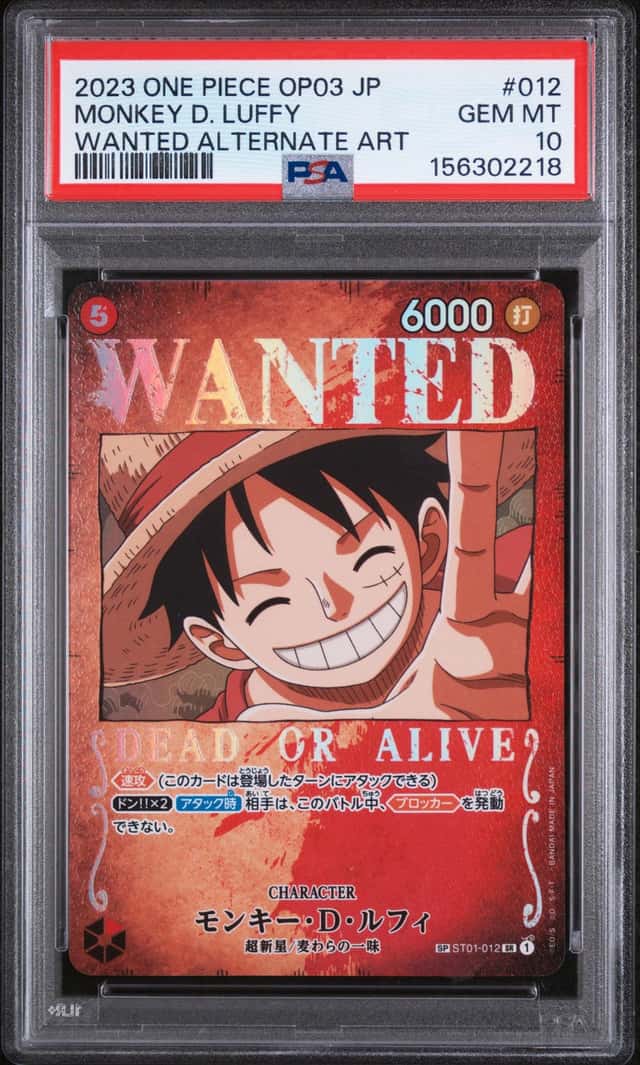 2023 One Piece Pillars of Strength Japanese Wanted Alternate Art Monkey D. Luffy #ST01-012