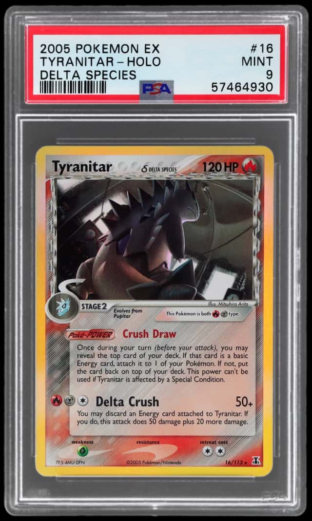 2005 Pokemon Ex Delta Species Holo Tyranitar #16