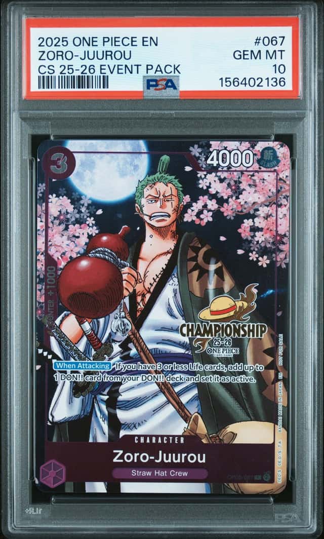2025 One Piece Championship Event Pack Zoro Juurou #OP05-067