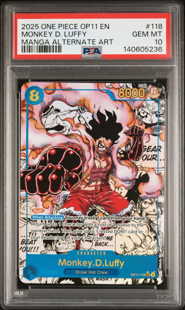 2025 One Piece A Fist of Divine Speed Manga Alternate Art Monkey D. Luffy #OP11118