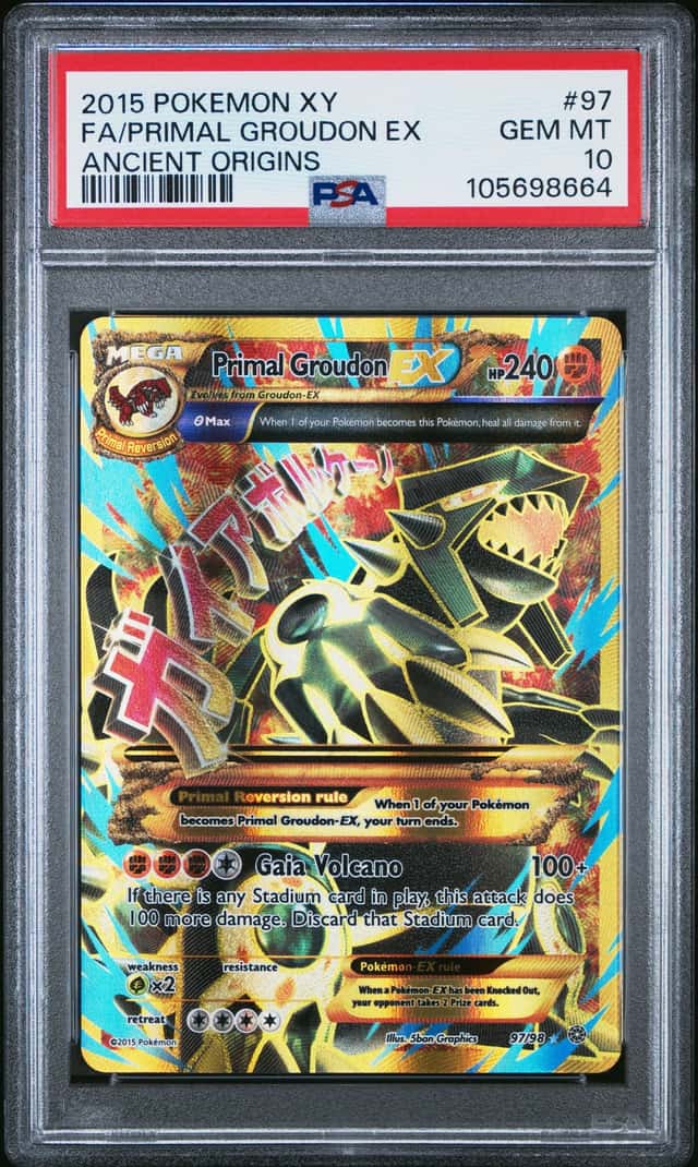 2015 Pokemon XY Ancient Origins Primal Groudon Ex #97