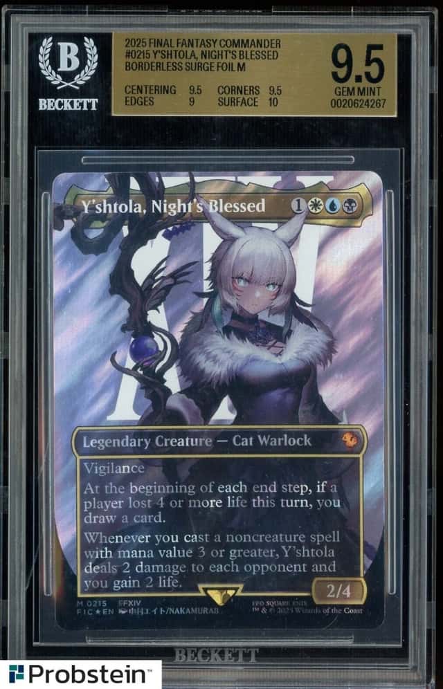 Y'shtola Night's Blessed Borderless Surge Foil Magic Final Fantasy BGS 9.5 w/ 10