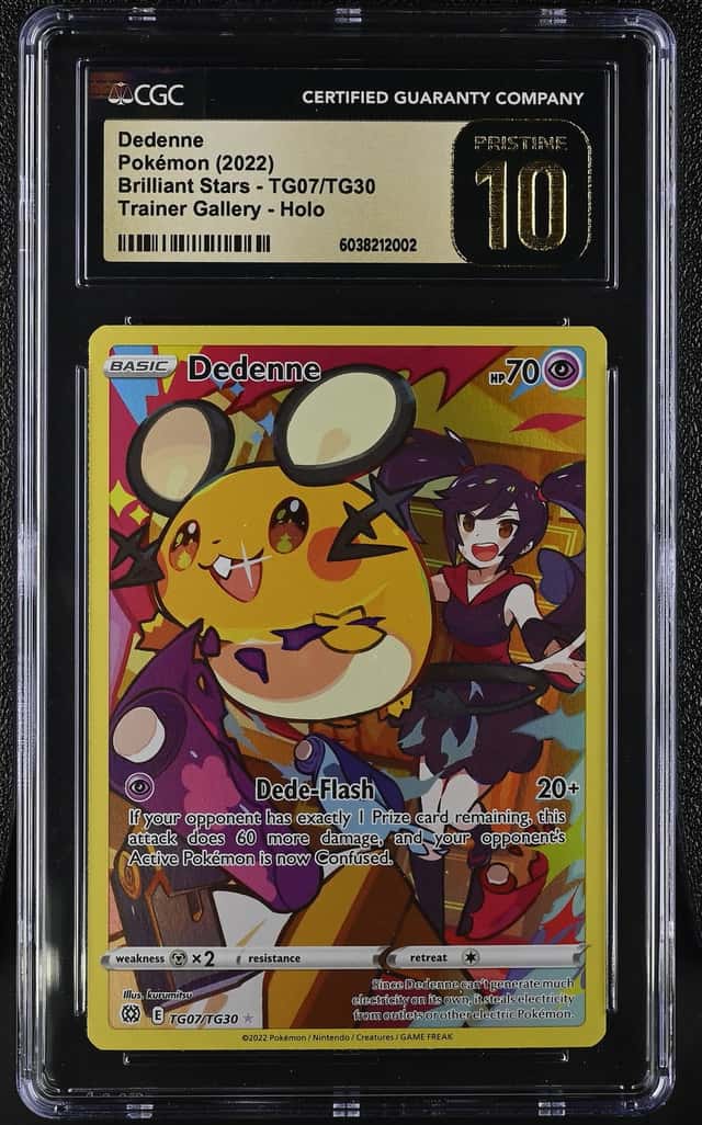 Pokemon 2022 Dedenne TG07/TG30 Trainer Gallery Brilliant Stars PRISTINE CGC 10