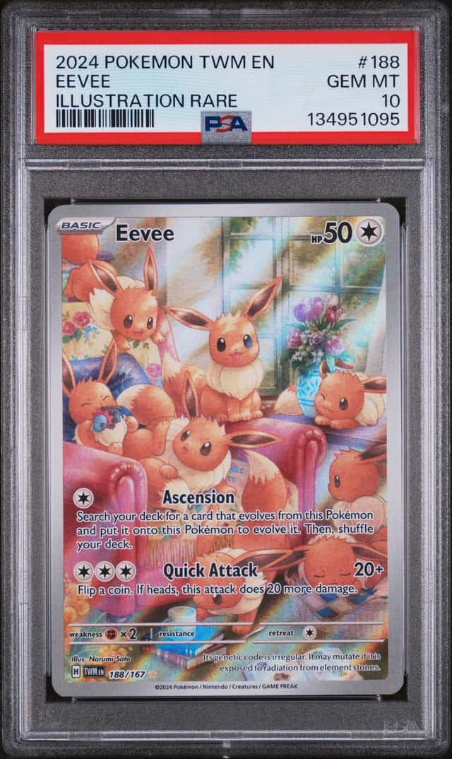 134951095 Eevee 2024 Pokemon Twilight Masquerade #188 PSA 10