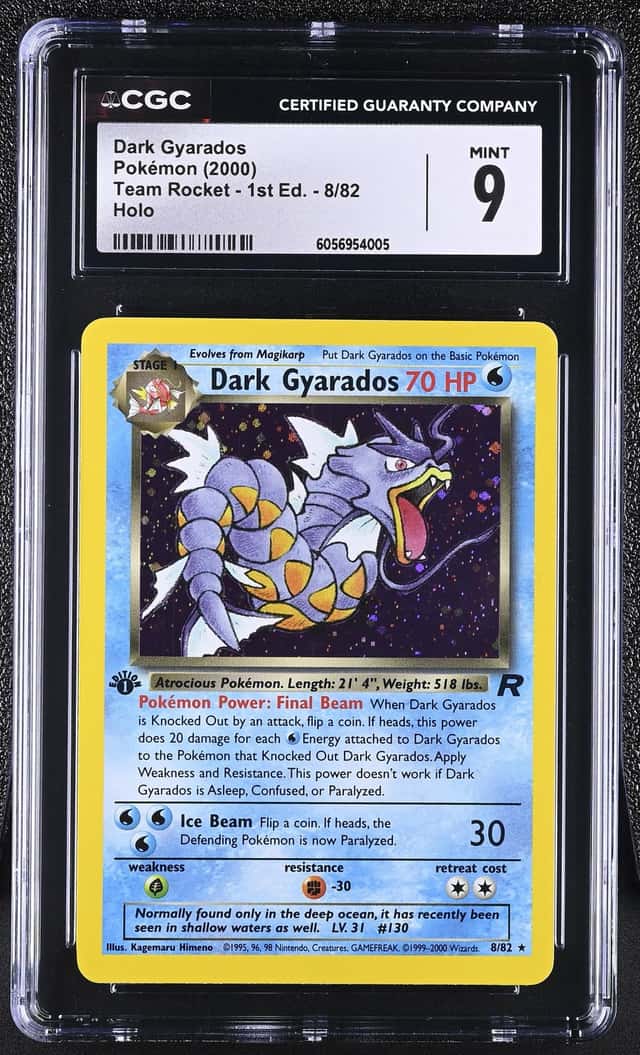 Dark Gyarados Team Rocket 8/82 Holo 1st Ed ENG 2000 CGC 9 Graded