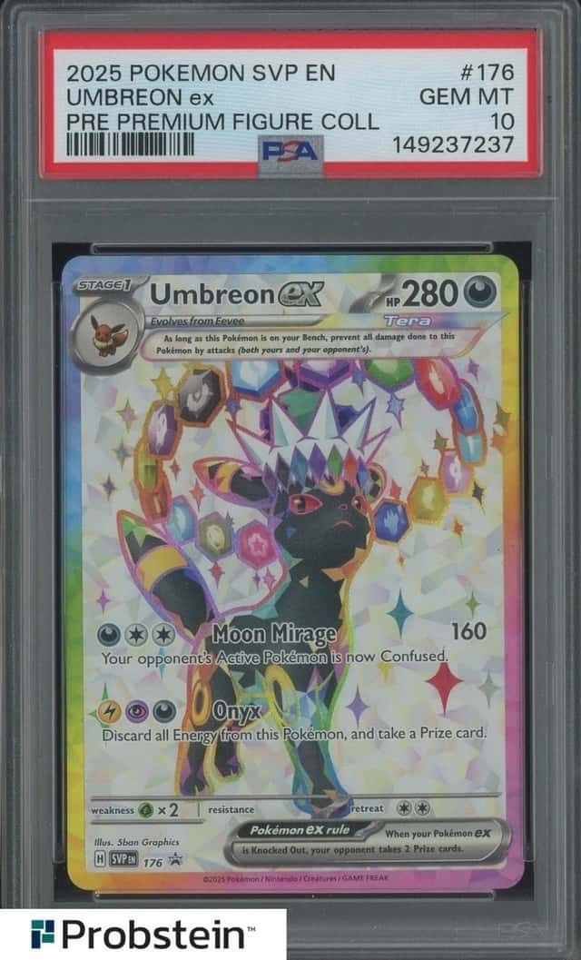 2025 Pokemon SVP EN PRE Premium Figure Collection #176 Umbreon ex PSA 10