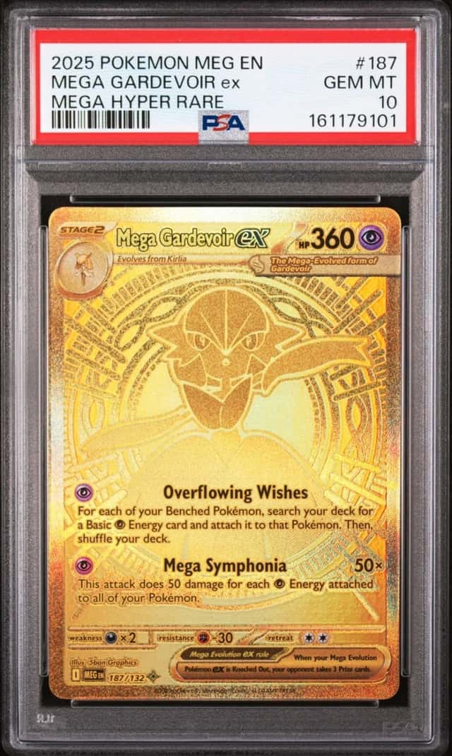2025 POKEMON MEG EN-MEGA EVOLUTION MEGA HYPER RARE #187 MEGA GARDEVOIR EX PSA 10
