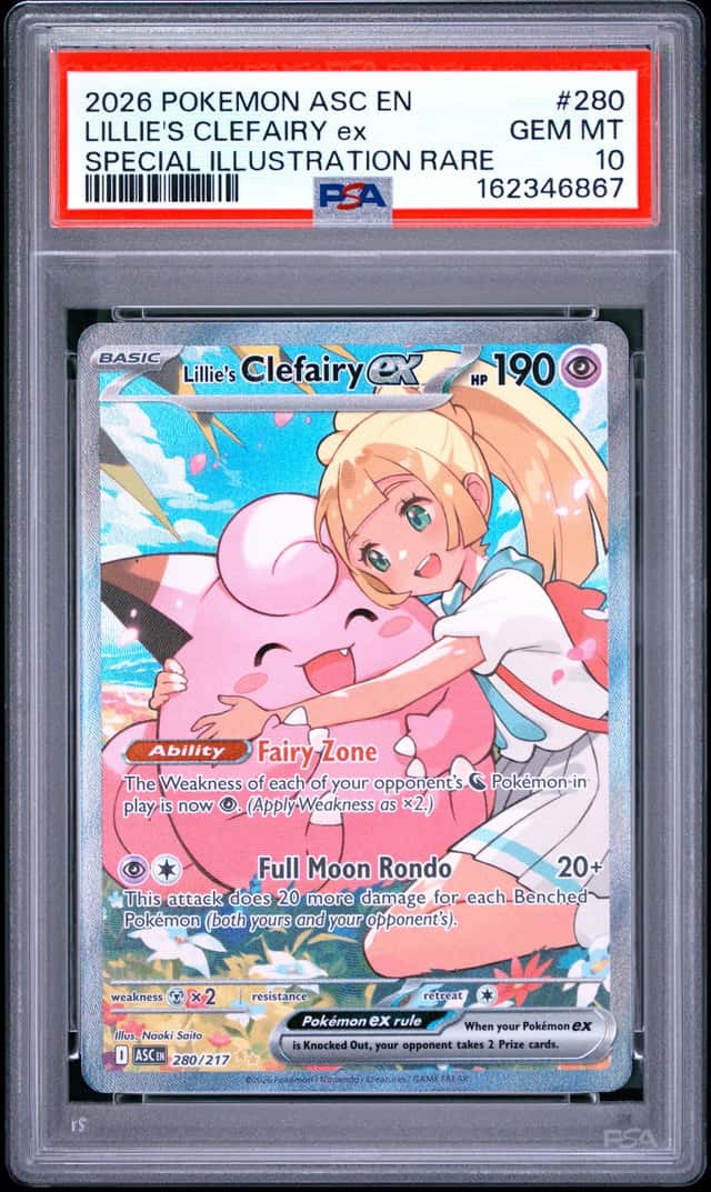 2026 POKEMON ASC SPECIAL ILLUSTRATION RARE #280 LILLIE'S CLEFAIRY EX PSA 10