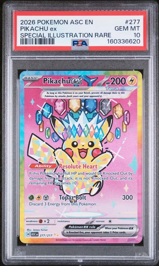 2026 POKEMON ASC EN-ASCENDED HEROES SPECIAL ILLUSTRATION RARE PIKACHU EX PSA 10