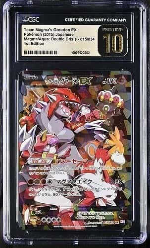 Pokemon Team Magma's Groudon EX JP Double Crisis 1st Ed CGC Pristine 10 *SEQ