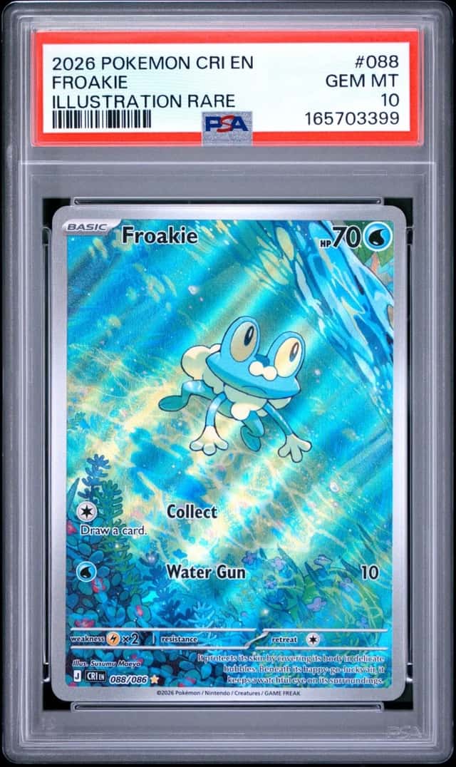 2026 POKEMON CRI EN-CHAOS RISING ILLUSTRATION RARE #088 FROAKIE PSA 10