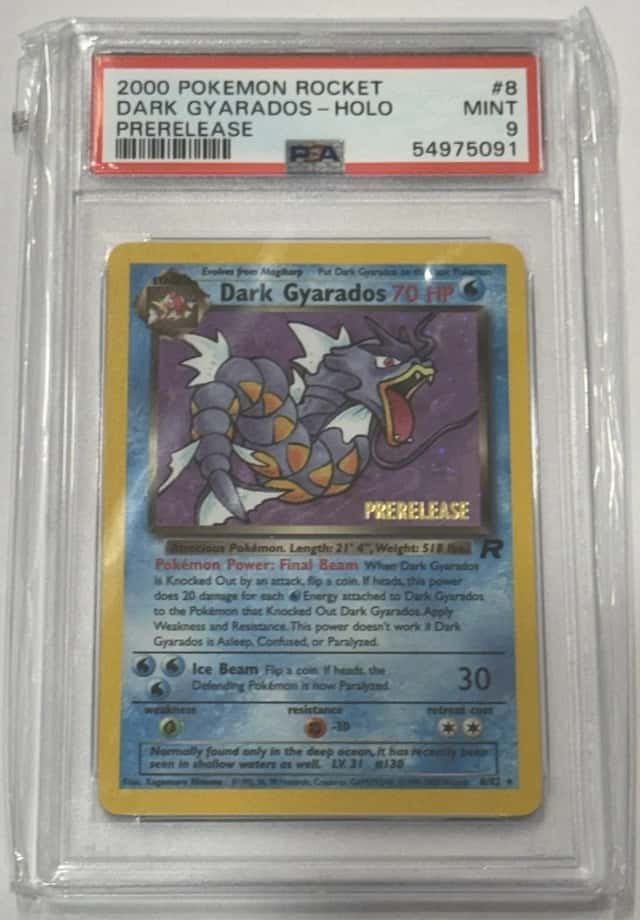Dark Gyarados (Prerelease) 08/82 Wotc Promo Holo PSA 9 2000 Pokemon Team Rocket