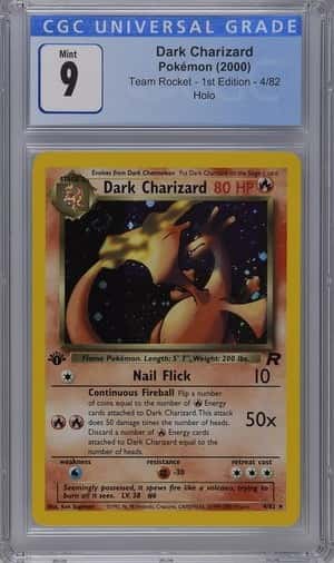 Pokémon Dark Charizard 2000 Team Rocket - 1st Ed. 4/82 Holo CGC 9
