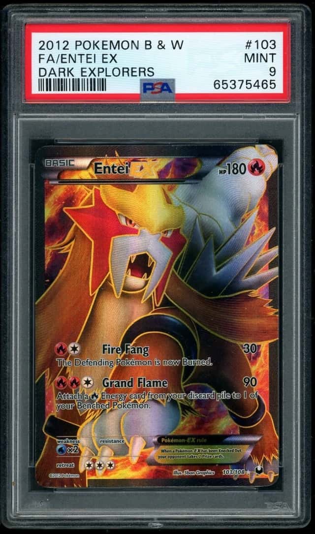POKEMON FA/ENTEI EX 2012 BLW DARK EXPLORERS #103 PSA 9