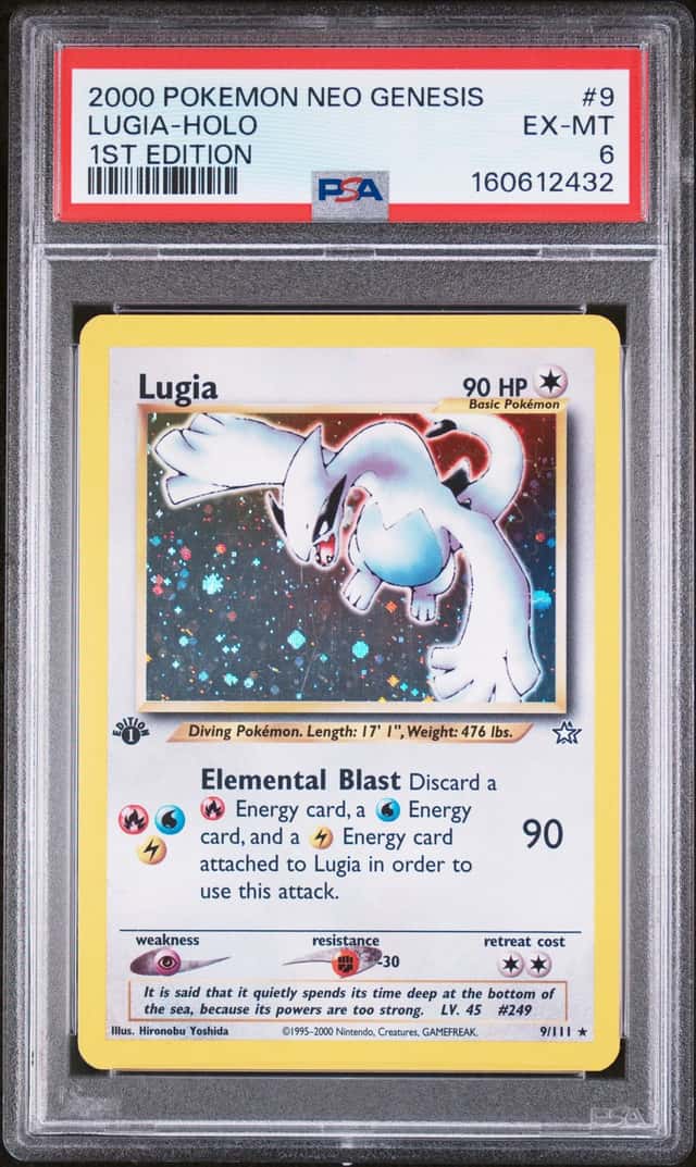 2000 POKEMON LUGIA-HOLO 1ST EDITION NEO GENESIS 1ST EDITION #9 PSA 6