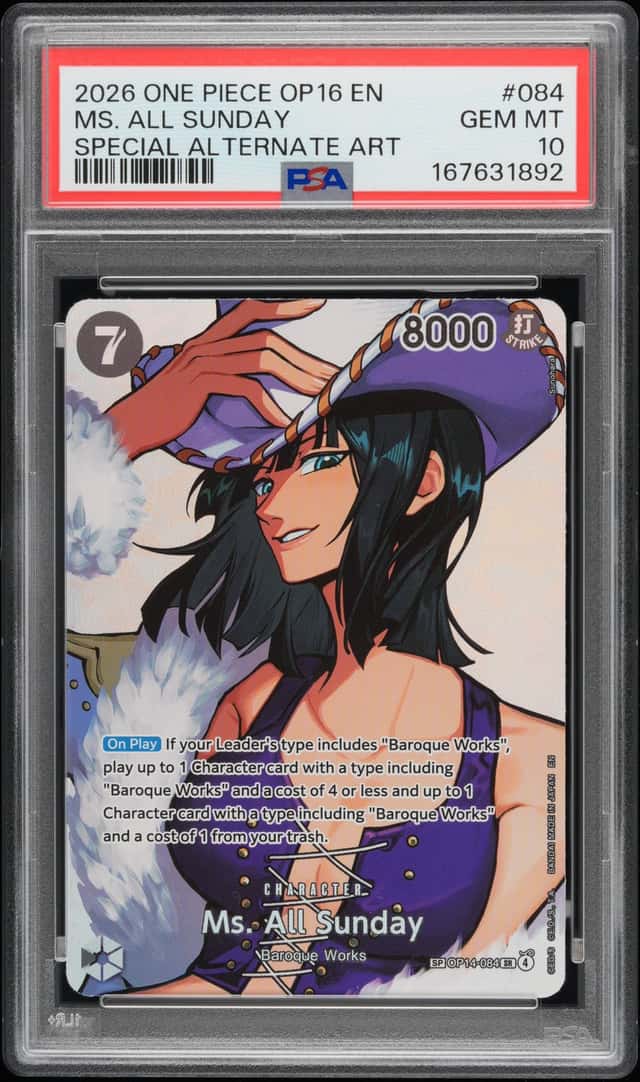 2026 ONE PIECE OP16-THE TIME OF BATTLE #084 MS. ALL SUNDAY PSA 10