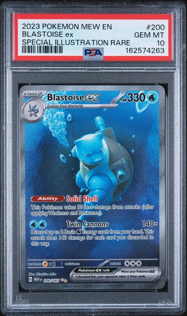 Pokemon 2023 Blastoise ex 200/165 SIR Scarlet & Violet 151 GEM MINT PSA 10