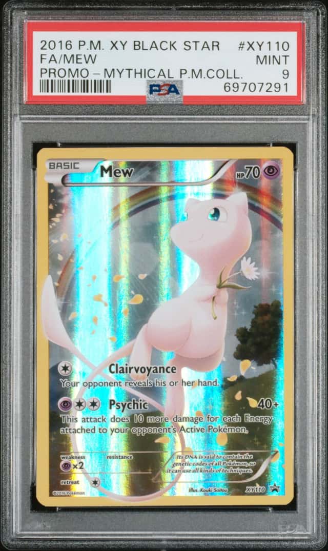 Pokemon 2016 Mew XY110 Full Art XY Black Star Promo PSA 9