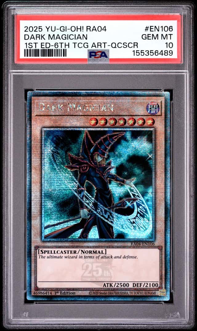 Dark Magician RA04-EN106 1st Edition-6th QCR Yugioh PSA 10 *489