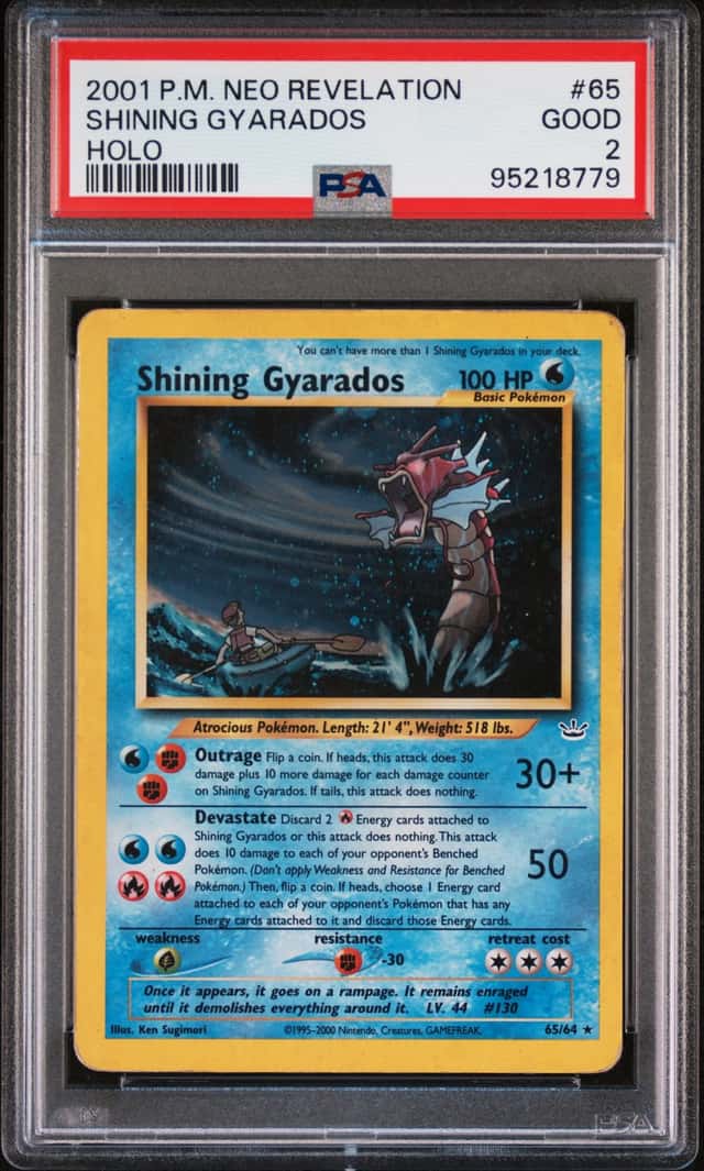 2001 POKEMON NEO REVELATION #65 SHINING GYARADOS-HOLO PSA 2