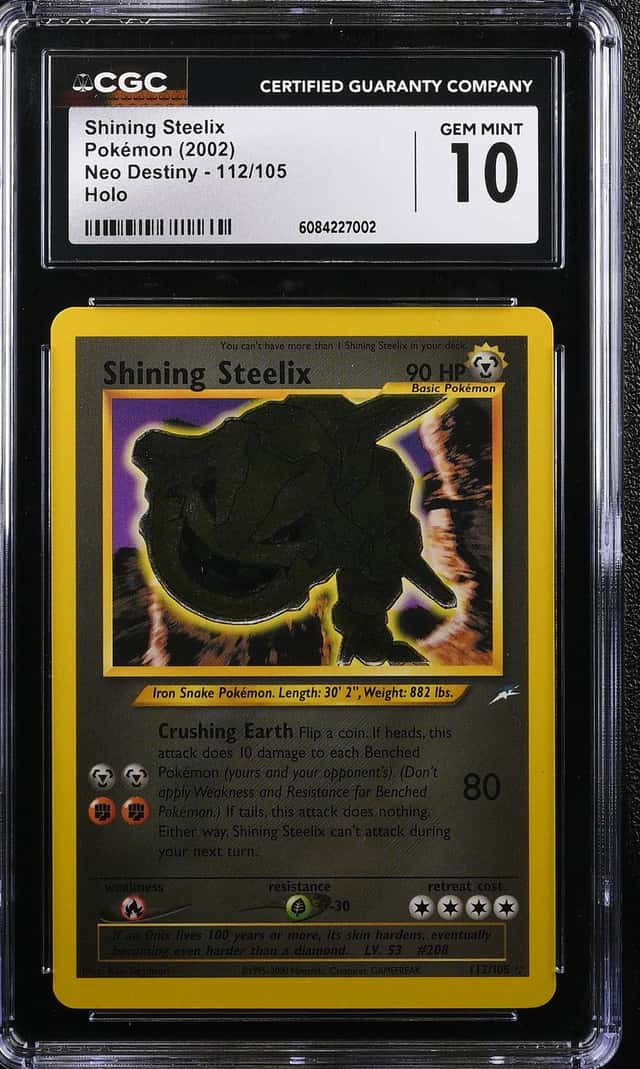 SHINING STEELIX POKEMON 2002 NEO DESTINY HOLO 112/105 CGC GEM MINT 10!