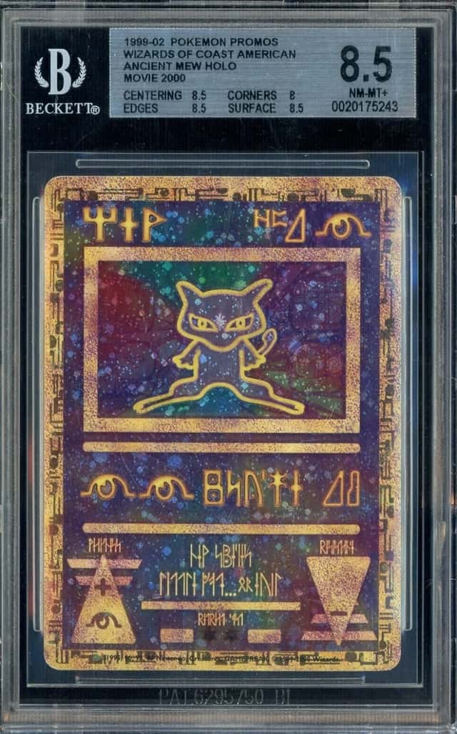 2000 Pokemon Promo Movie 2000 Ancient Mew Holo BGS 8.5 NM-MT+