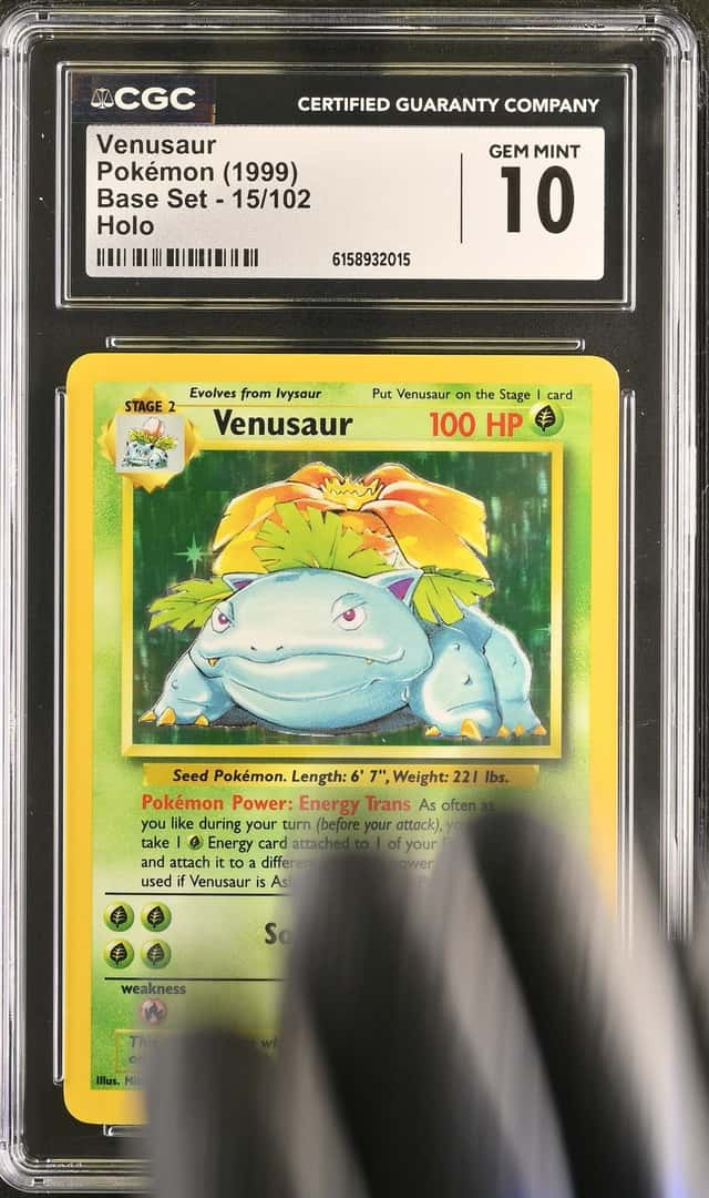 1999 Pokémon Venusaur Holo Base Set #15 CGC 10