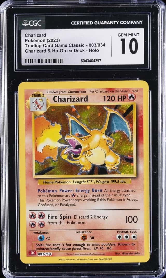 2023 POKEMON CHARIZARD & HO-OH EX DECK HOLO CHARIZARD CGC 10 GEM MINT