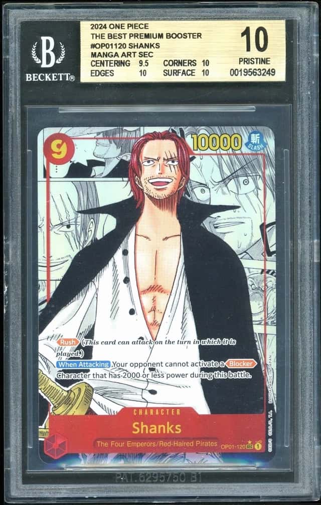 One Piece Shanks MANGA 2024 THE BEST Premium Booster ART SEC BGS 10