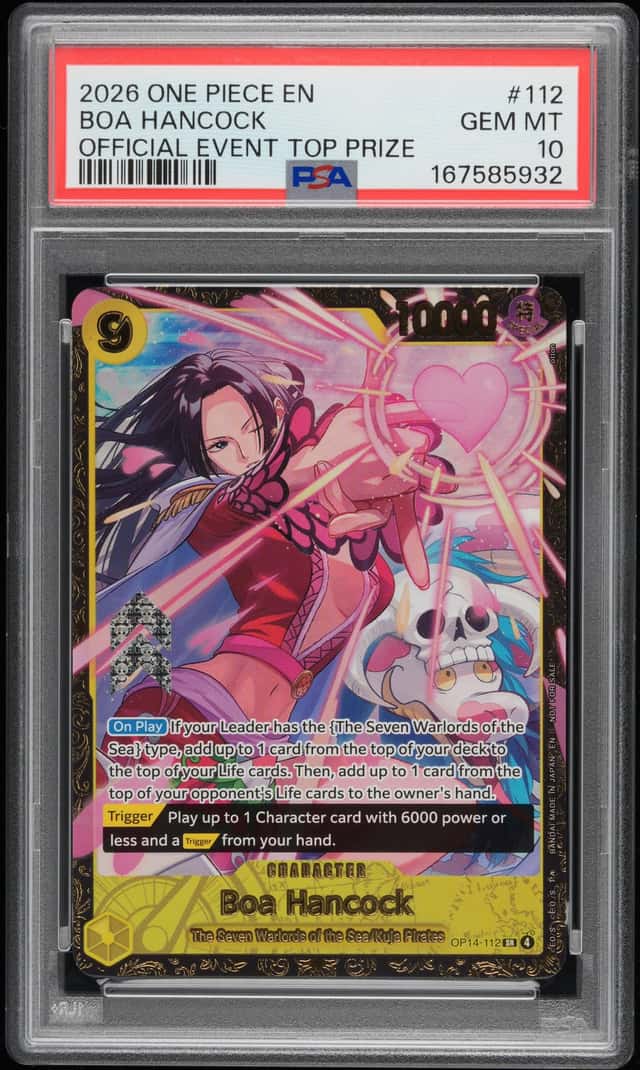 2026 One Piece EN Official Event Top 64 Prize #112 Boa Hancock PSA 10 GEM MINT