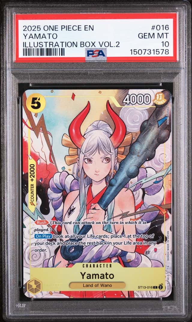 2025 ONE PIECE PROMOS ILLUSTRATION BOX VOL.2 #016 YAMATO PSA 10