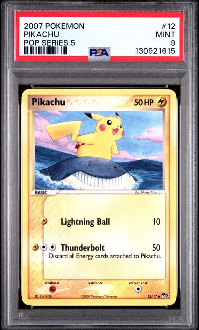 2007 POKEMON POP SERIES 5 #12 PIKACHU PSA 9