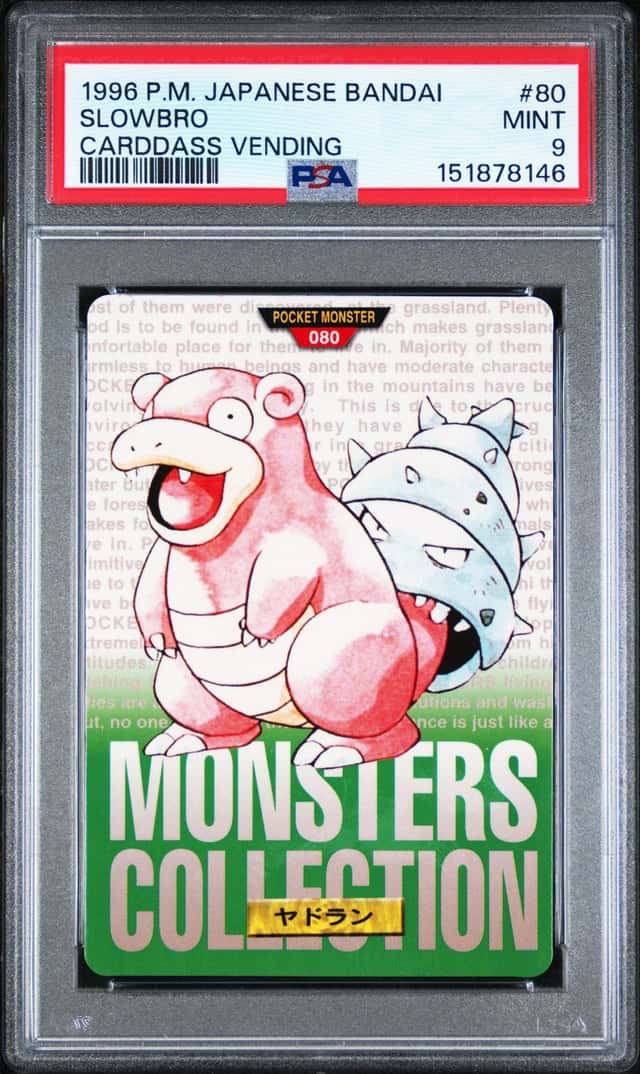 Slowbro #80 Carddass Vending 1996 Pokemon Japanese Bandai PSA 9
