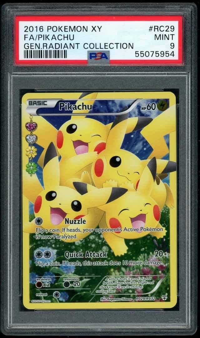2016 POKEMON XY FA/PIKACHU GENERATIONS RADIANT COLLECTION #RC29 PSA 9