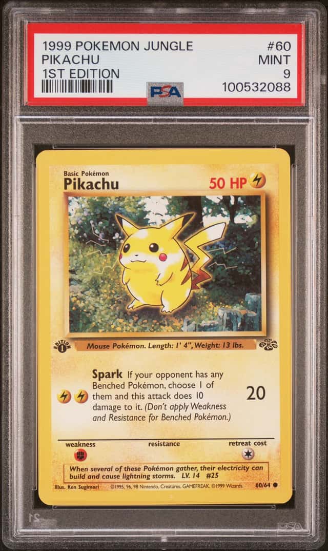 1999 POKEMON JUNGLE 1ST EDITION #60 PIKACHU PSA 9 
