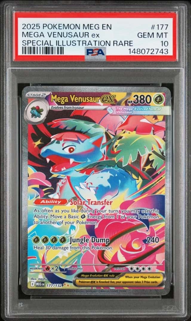 Pokemon Mega Venusaur Ex MEG Special Illustration Rare #177 PSA 10 Gem Mint
