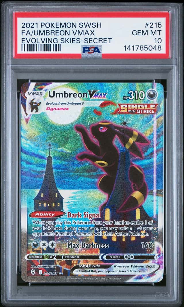 2021 Pokemon SWSH Evolving Skies Umbreon VMAX #215/203 PSA 10 GEM MINT