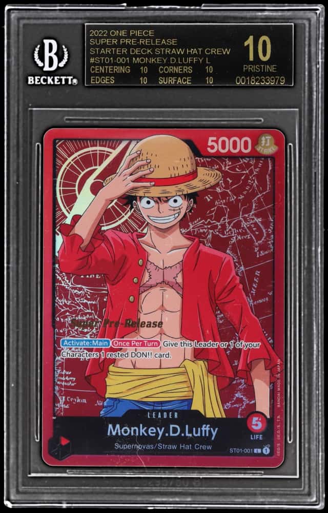 2022 One Piece Starter Deck Straw Hat Pirates Super Pre Release Monkey D Luffy #ST01001