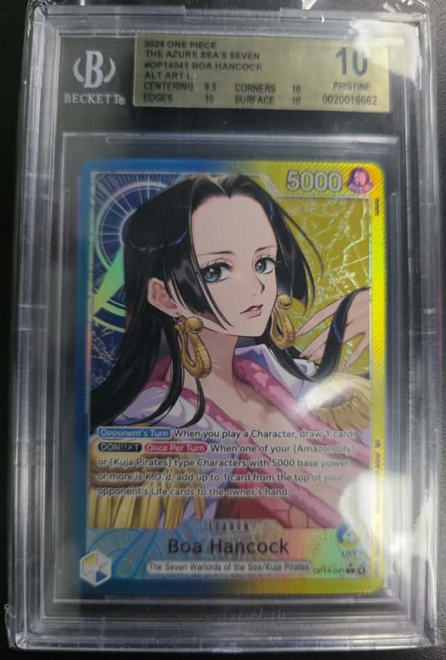 One Piece Card Game BGS 10 Boa Hancock OP14-041 Alt Art Leader Foil