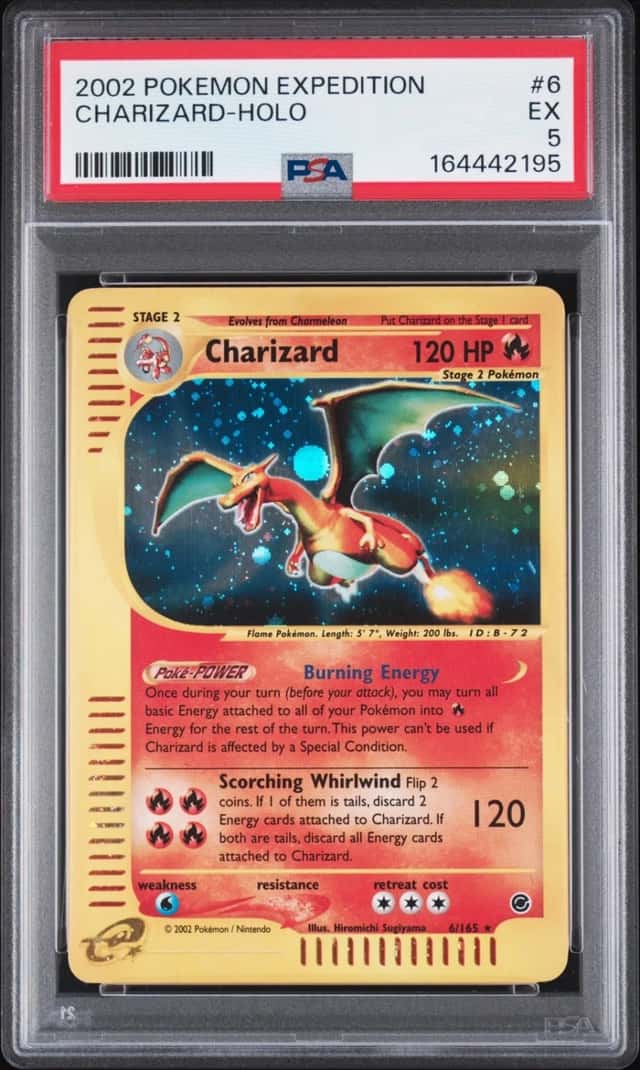 2002 POKEMON EXPEDITION #6 CHARIZARD-HOLO PSA 5