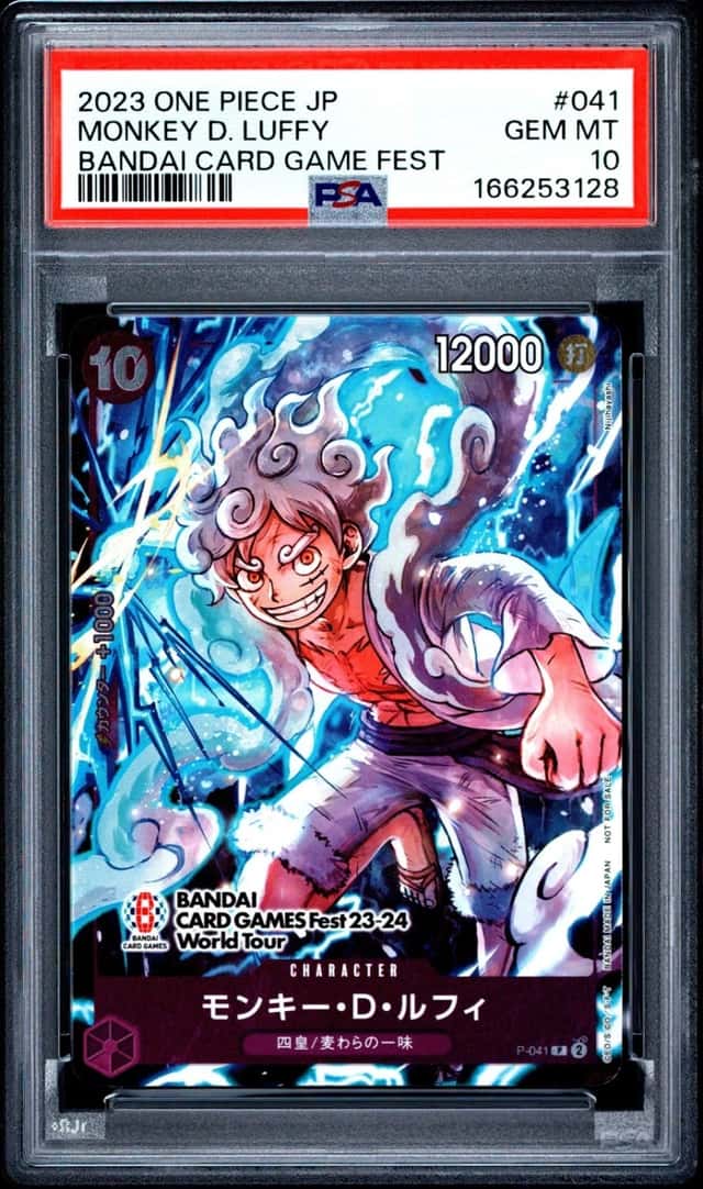 2023 ONE PIECE JAPANESE PROMOS BANDAI CARD GAME FEST #041 MONKEY D. LUFFY PSA 10