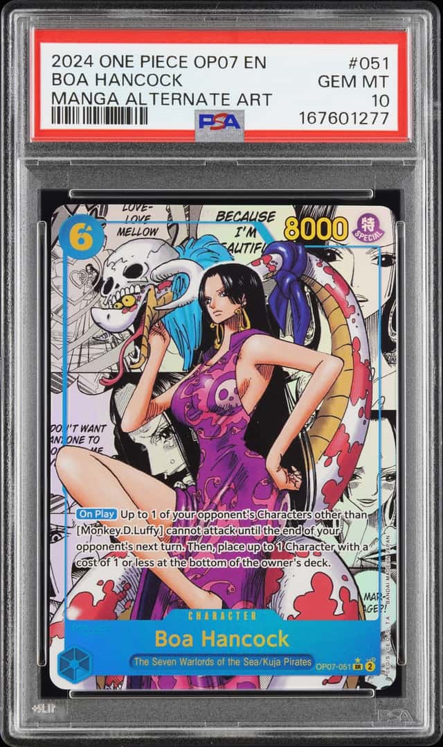 2024 One Piece 500 Years Boa Hancock Manga Art Alternate #OP07-051 PSA 10