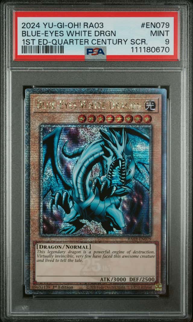 Blue Eyes White Dragon RA03-EN079 1st Edition QCR Yugioh PSA 9 *670