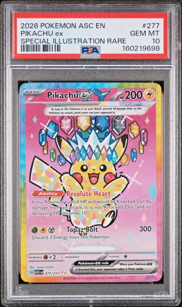 ⚡PSA 10 GEM MINT Pokemon ASC EN Special Illustration Rare #277 Pikachu ex